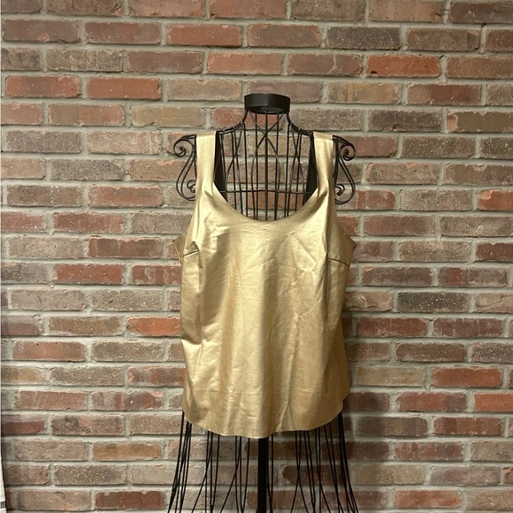 Beyond Vintage Navy Blue/Gold Embroidery Blazer & Free Gold Cami Size Large - Picture 8 of 10